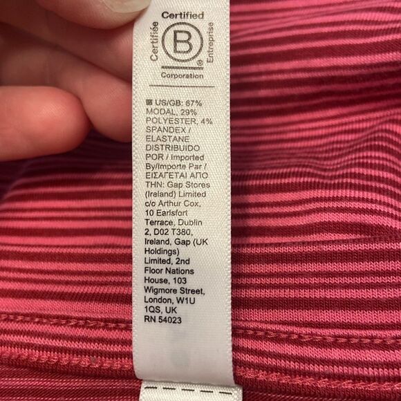 Athleta Pink & Red Striped Cloudlight Stratus Striped Top Size 1X - Picture 7 of 8